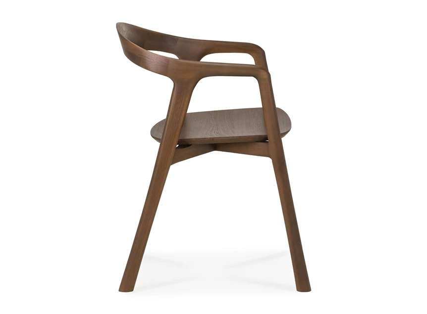 Zijkant Armstoel Teak Bok Brown Dining Chair With Arms 10683 Ethnicraft