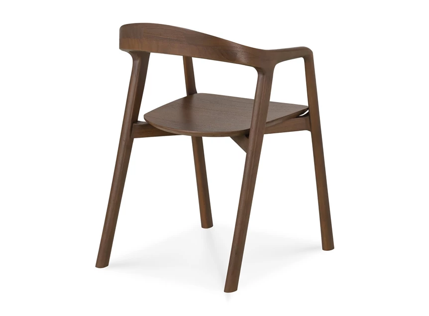 Achterkant Armstoel Teak Bok Brown Dining Chair With Arms 10683 Ethnicraft