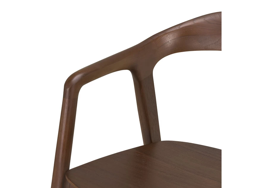 Binnenkant Armstoel Teak Bok Brown Dining Chair With Arms 10683 Ethnicraft