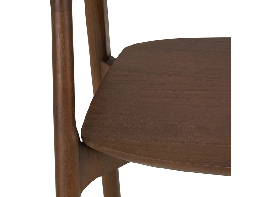 Frame Armstoel Teak Bok Brown Dining Chair With Arms 10683 Ethnicraft
