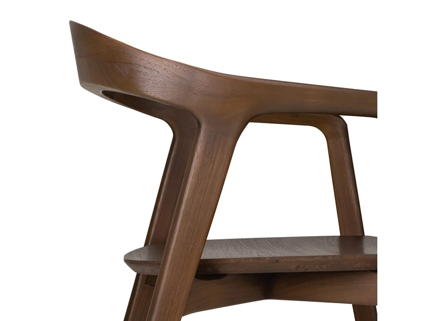 Zijde Armstoel Teak Bok Brown Dining Chair With Arms 10683 Ethnicraft