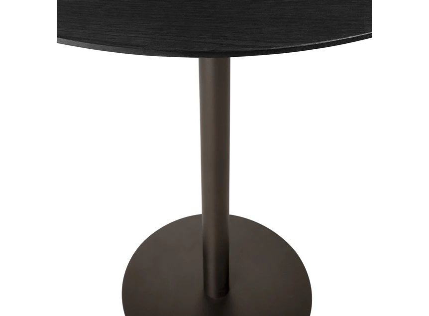 Onderstel Bartafel Blend Round Bar Table Top Black Oak Base Dark Bronze 51953 Ethnicraft