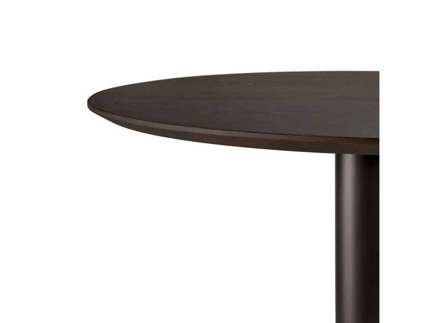 Blad hout Bartafel Blend Round Bar Table Top Brown Oak Base Dark Bronze 51952 Ethnicraft