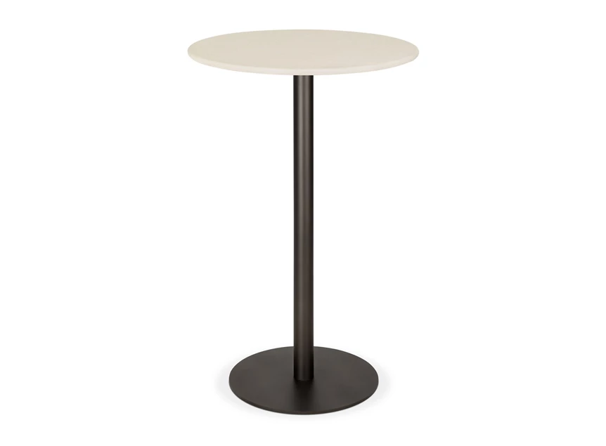 Bartafel Blend Round Bar Table Top Microcement Off White Base Dark Bronze 26517 Ethnicraft