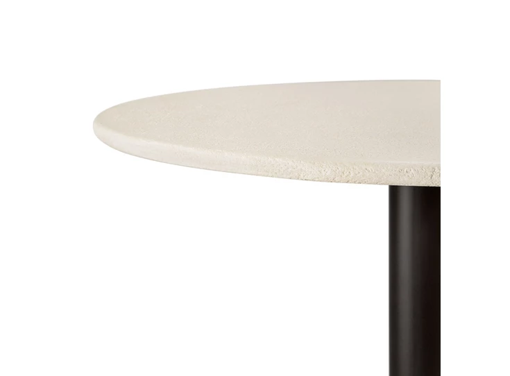 Blad mortex Blend Round Bar Table Top Microcement Off White Base Dark Bronze 26517 Ethnicraft