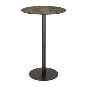 Bartafel Blend Round Bar Table Top Minerals Ray Whisky Base Dark Bronze 25937 Ethnicraft