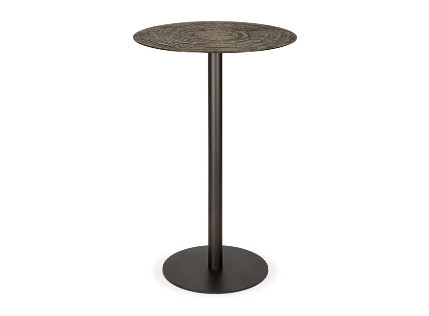 Bartafel Blend Round Bar Table Top Minerals Ray Whisky Base Dark Bronze 25937 Ethnicraft