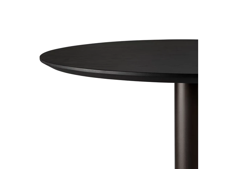 Blad hout Low Dining Blend Lounge Bar Table Top Black Oak Base Dark Bronze 51956 Ethnicraft
