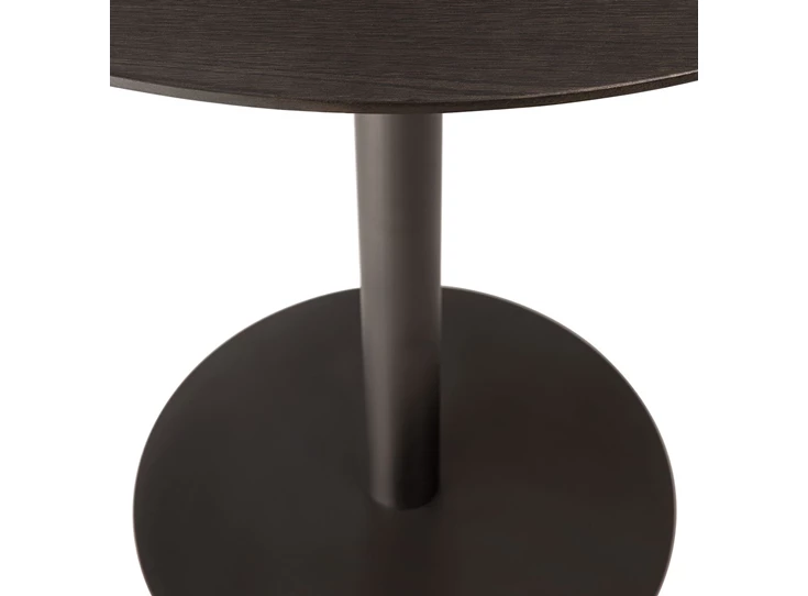 Onderstel Low Dining Blend Lounge Bar Table Top Brown Oak Base Dark Bronze 51955 Ethnicraft