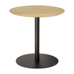 Low Dining Blend Lounge Bar Table Top Oak Base Dark Bronze 51954 Ethnicraft