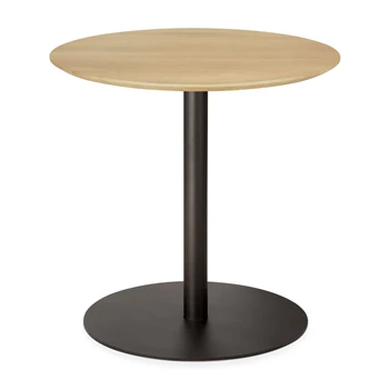 Low Dining Blend Lounge Bar Table Top Oak Base Dark Bronze 51954 Ethnicraft