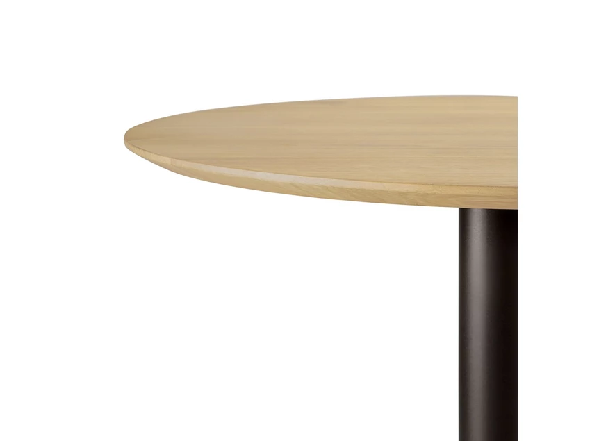 Blad hout Low Dining Blend Lounge Bar Table Top Oak Base Dark Bronze 51954 Ethnicraft