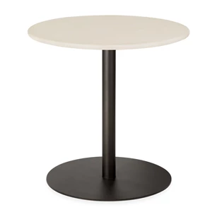 Low Dining Blend Round Lounge Table Top Microcement Off White Base Dark Bronze 26518 Ethnicraft