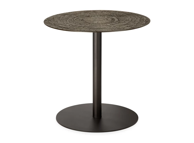 Low Dining Blend Round Lounge Table Top Minerals Ray Whisky Base Dark Bronze 25938 Ethnicraft