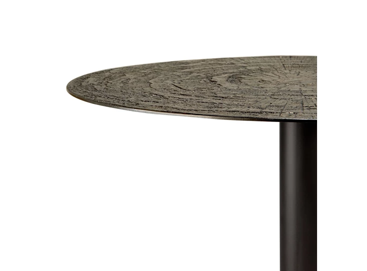 Blad metaal Blend Round Lounge Table Top Minerals Ray Whisky Base Dark Bronze 25938 Ethnicraft