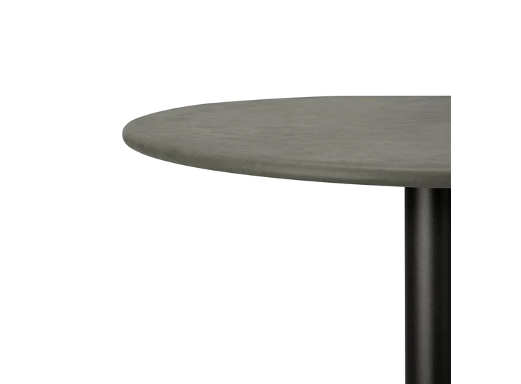 Blad leder Low Dining Blend Round Lounge Table Top Leather Muschio Base Dark Bronze 21578 Ethnicraft