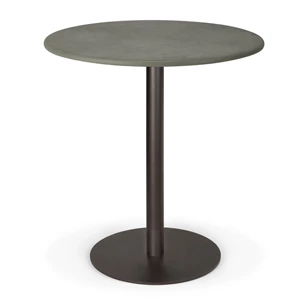 Eettafel Blend Round Dining Table Top Leather Muschio Base Dark Bronze 21575 Ethnicraft