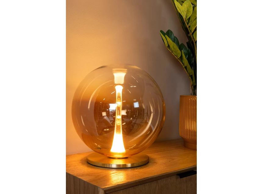 Gisela tafellamp 30cm amber led dimb sfeerfoto