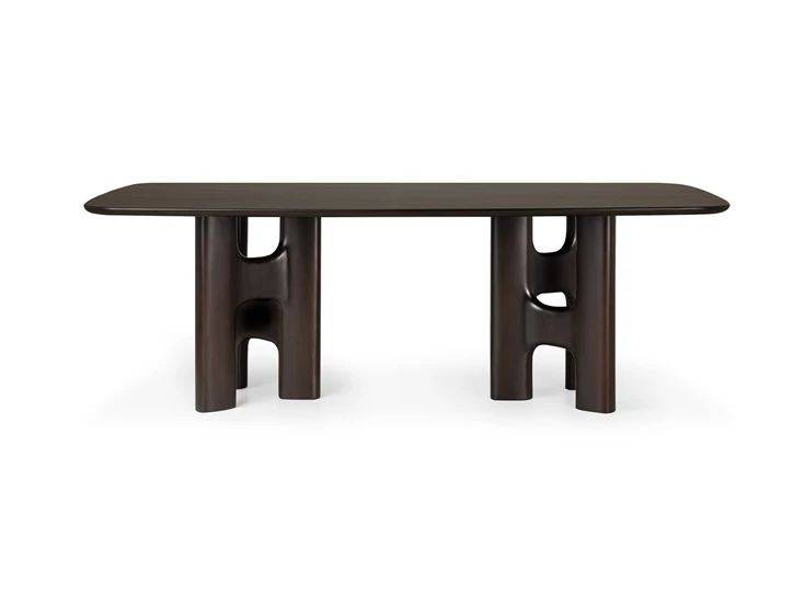 Front Eettafel Mahogany Flow Rose Brown Dining Table 35093 Ethnicraft