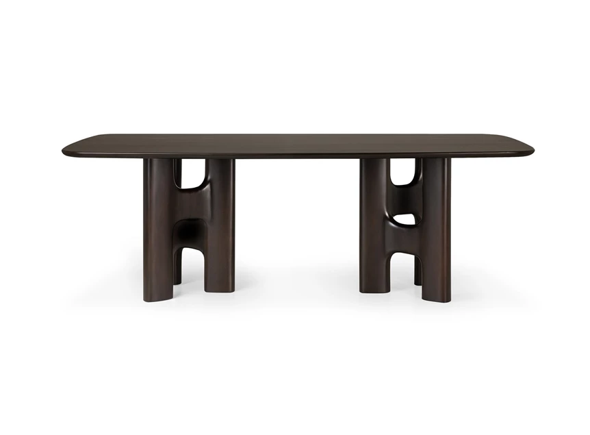 Front Eettafel Mahogany Flow Rose Brown Dining Table 35093 Ethnicraft