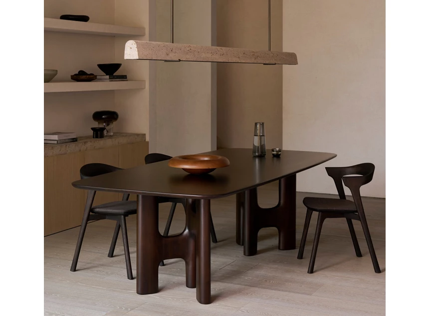 Sfeerfoto Eettafel Mahogany Flow Rose Brown Dining Table 35093 Ethnicraft