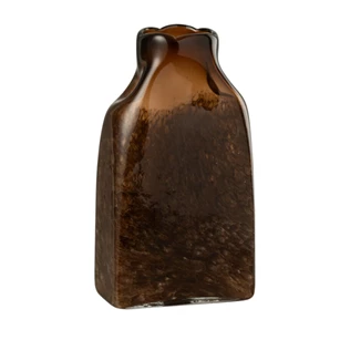 vaas rechthoek glas donkerbruin L