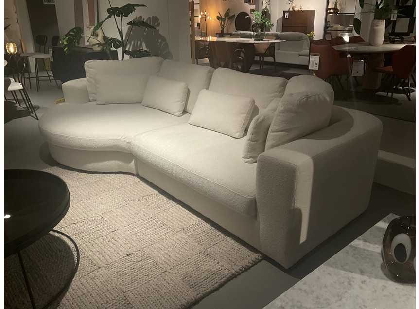 Zijkant Salon Ferry Giovani stof beige Easy Sofa
