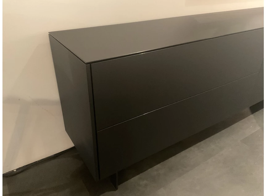 Blad glas Lage Dressoir Side smart lack zwart Spectral