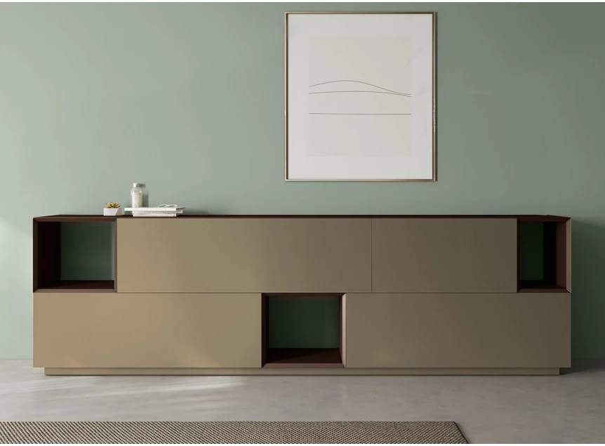 Sfeerfoto Dressoir Capri opstelling 3064 goud Coesel