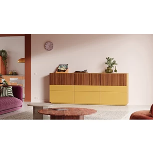 Dressoir Capri Nova opstelling 795-A matte lak Beach fineer hout palissander Coesel