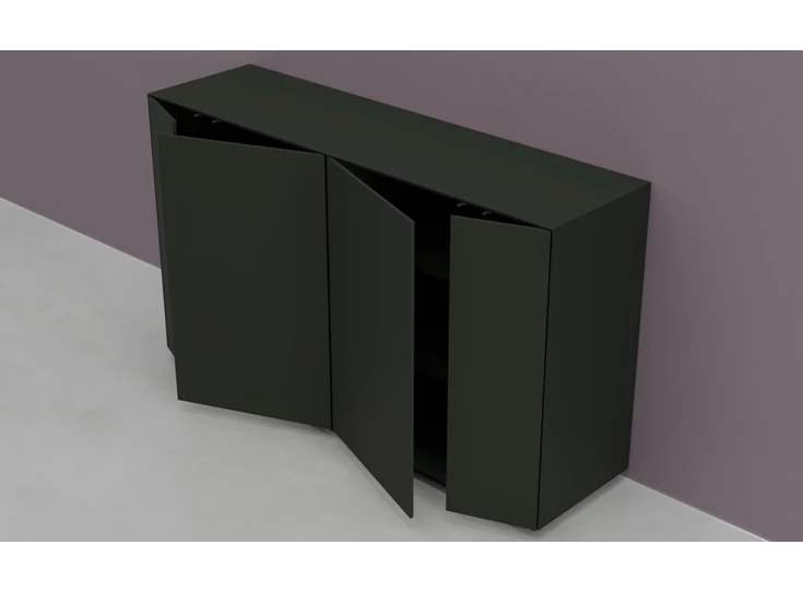 Open Hoge dressoir Prisma opstelling 840 matte lak carbon Coesel