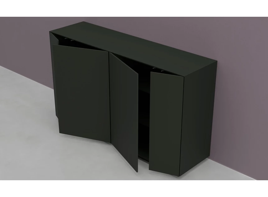 Open Hoge dressoir Prisma opstelling 840 matte lak carbon Coesel