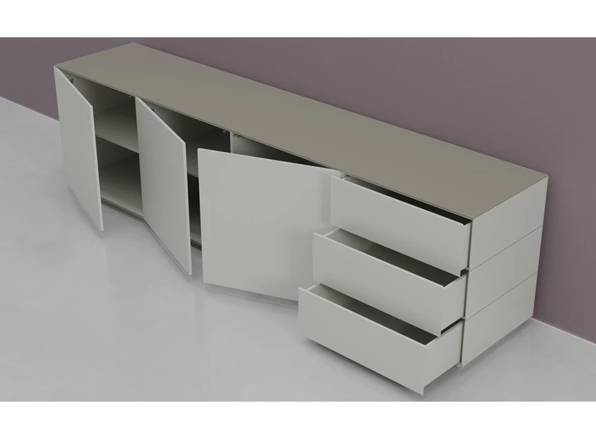 Open Dressoir Prisma opstelling 740 matte lak wit Coesel