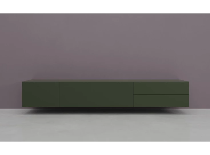 Tv-kast Prisma opstelling 650-audio hangend matte lak moss Coesel