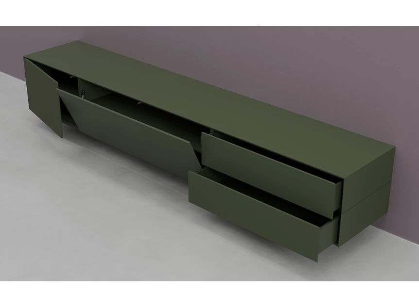Open Tv-kast Prisma opstelling 650-audio hangend matte lak moss Coesel