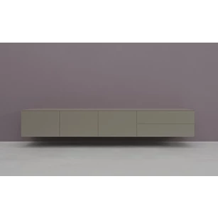 Tv-kast Prisma opstelling 640 hangend matte lak platina Coesel