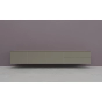Tv-kast Prisma opstelling 640 hangend matte lak platina Coesel