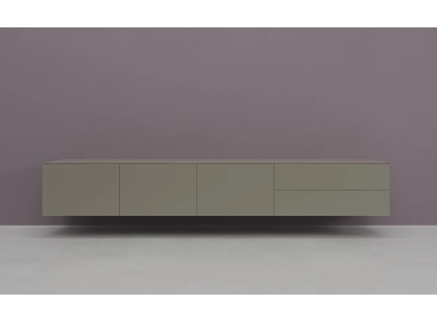 Tv-kast Prisma opstelling 640 hangend matte lak platina Coesel