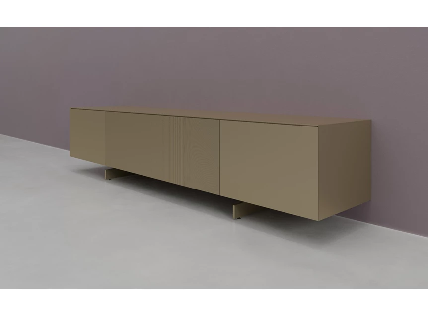 Zijkant Tv-kast Prisma opstelling 570-audio matte lak goud Coesel
