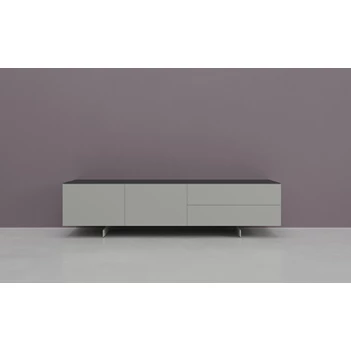 Tv-kast Prisma opstelling 500 matte lak nouveau gris blad zwart Coesel