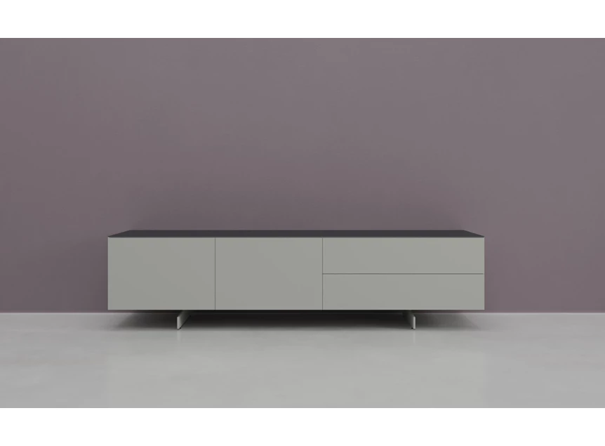 Tv-kast Prisma opstelling 500 matte lak nouveau gris blad zwart Coesel