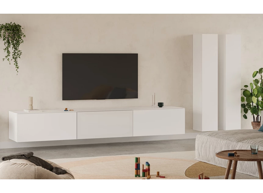 Tv-kast Cobra opstelling 740-Audio kolomkast Piccolo Grande matte lak parel Coesel