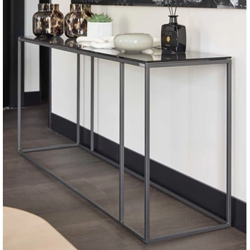 Console muurtafel Wireless grey smoked glass Bert Plantagie