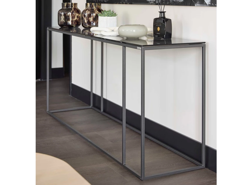 Console muurtafel Wireless grey smoked glass Bert Plantagie