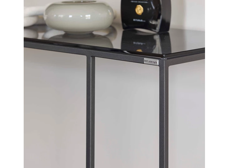 Detail Console muurtafel Wireless grey smoked glass Bert Plantagie