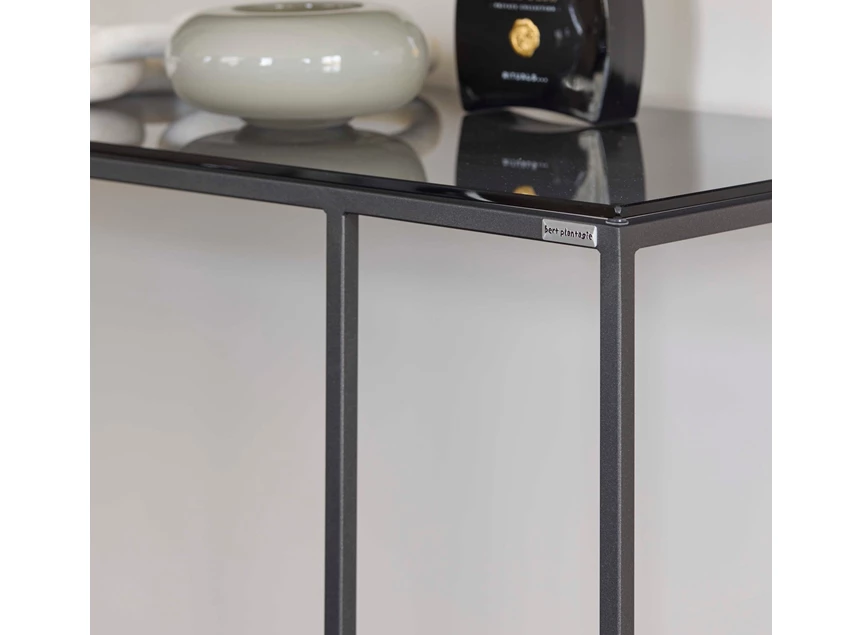 Detail Console muurtafel Wireless grey smoked glass Bert Plantagie