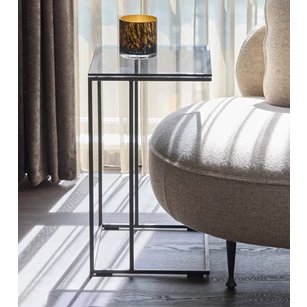 Bijzettafel Wire grey smoked glass Bert Plantagie