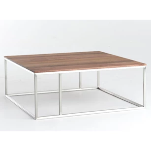 Salontafel Wireless hout Amerikaans noot poot rvs Bert Plantagie
