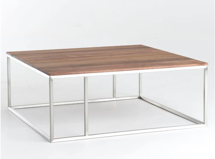 Salontafel Wireless hout Amerikaans noot poot rvs Bert Plantagie