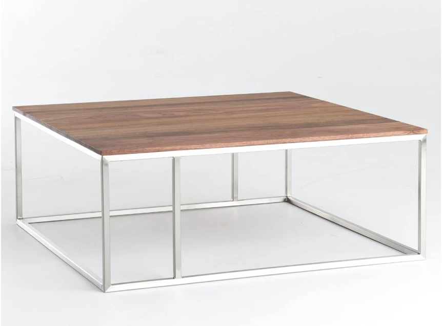 Salontafel Wireless hout Amerikaans noot poot rvs Bert Plantagie